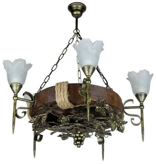 Лоза-5ПВ роса Подвесная люстра Тарьсма Лоза-5ПВ роса LZ5PVLPTRH60R (220V, на цепи, цветы)