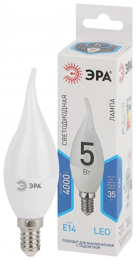 LED BXS-5W-840-E14 Лампочка светодиодная E14 5W ЭРА LED BXS-5W-840-E14