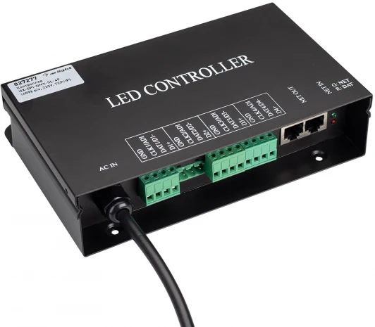 027277 Контроллер HX-SPI-DMX-SL-4P (4096 pix, 220V, TCP/IP, add, ArtNet) (IP20 Металл) 027277 Arlight