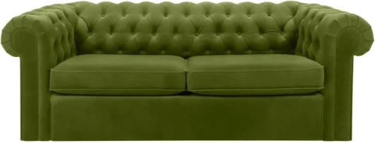 344550 Диван Chesterfield ОГОГО (арт.344550), (Ткань/Зеленый)