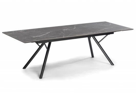 621191 Кухонный стол Woodville Ворен 180(240)x90 nero markina / черный