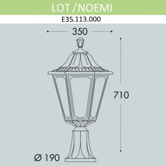 E35.113.000.VXH27 Наземный фонарь Fumagalli Noemi E35.113.000.VXH27 (220V, IP55)