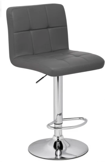 15499 Барный стул Woodville Paskal gray / chrome 15499