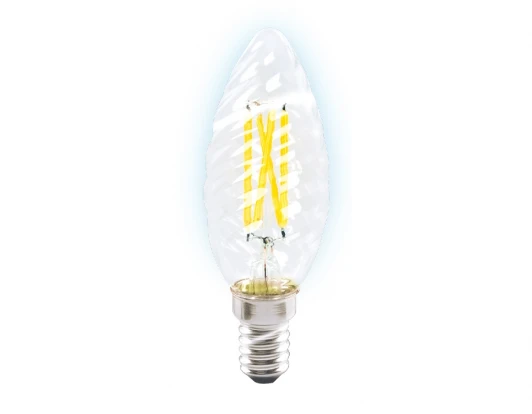202126 Лампочка светодиодная филаментная свеча прозрачная E14 6W 6400K Ambrella Filament 202126
