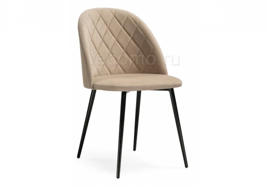 464198 Стул Woodville на металлокаркасе Зест микровелюр 05 / черный глянец 464198