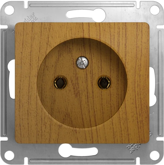 GSL000541 Розетка встраиваемая без заземления (дуб) Systeme Electric Glossa GSL000541