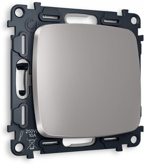 MO501030 Комплект механизма Ambrella Volt 1-клавишного перекрестного выключателя OMEGA MO501030 Сталь матовый QUANT