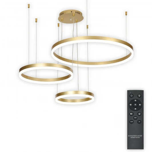 LED LAMPS 81476 Подвесной светильник ярусный светодиодный Natali Kovaltseva Oreol LED LAMPS 81476 (регулировка яркости, 220V, пульт управления, на тросе, кольцо)