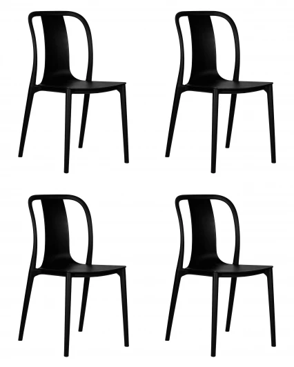 LMZL-PP669-N_B-_P-black Набор 4 шт стул обеденный DOBRIN ADAM (черный)