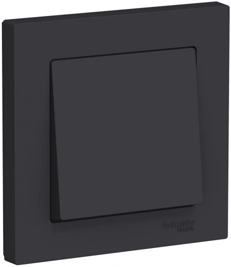 ATN001012 Выключатель встраиваемый одноклавишный (карбон) Systeme Electric AtlasDesign ATN001012