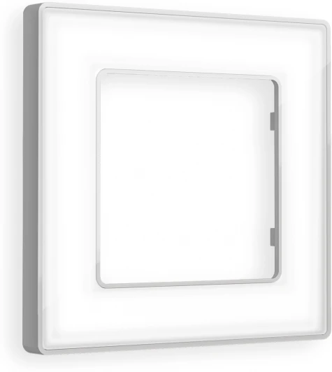 AF580131 Рамка Ambrella Volt ALFA Arctic (Белый Стекло органическое/Серебро) 1-ая AF580131