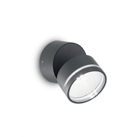 OMEGA AP ROUND ANTRACITE 4000K Настенный светильник уличный Ideal Lux Omega AP ROUND ANTRACITE 4000K