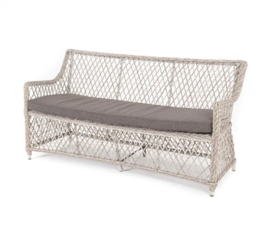 YH-C2169W beige Диван двухместный из искусственного ротанга, цвет бежевый 4SIS Латте YH-C2169W beige