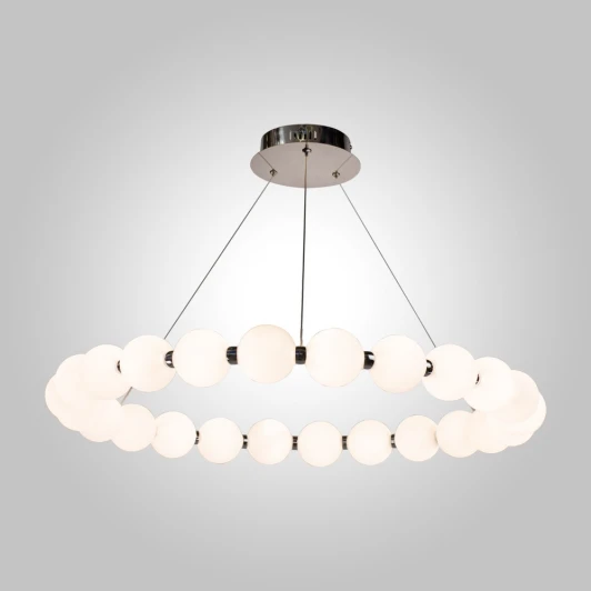 PEARL-D800 CH Подвесной светильник светодиодный AM Group PEARL PEARL-D800 CH (220V, на тросе, шар, бусы)