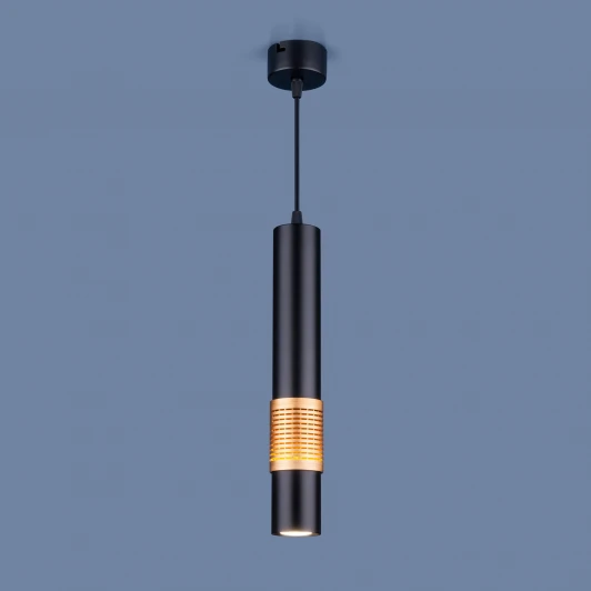 DLN001 MR16 черный матовый/золото Подвесной светильник Elektrostandard DLN001 MR16 черный матовый/золото
