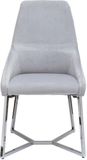 30C-1185 SER Стул велюр светло-серый 55*62*94см, ножки хром Garda Decor арт.30C-1185 SER
