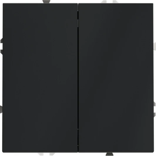 VLS020307 Проходной переключатель двухклавишный (графит) Voltum S70 VLS020307