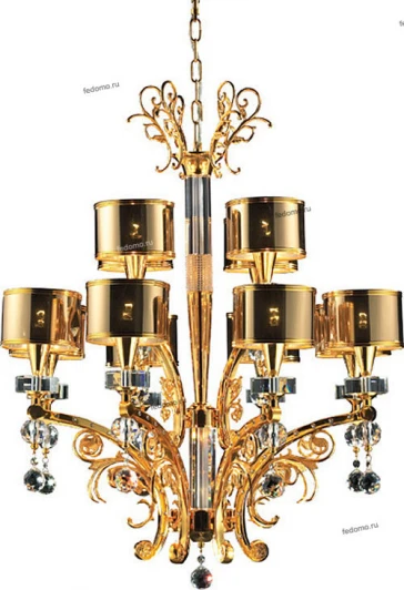 3086-8+4G золото Подвесная люстра N-Light 3086 3086-8+4G золото