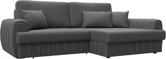 129285 Диван угловой Лига-057 НПБ угол правый Лига Диванов (Замша) арт.129285