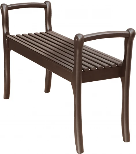 007567 Скамья для прихожей с подлокотниками массив, каркас орех от фабрики Mebelik