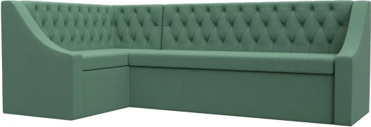 123227L Диван кухонный угловой Мерлин левый угол (Зеленый/Рогожка) Лига Диванов арт.123227L