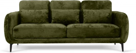 786596 Диван Amsterdam трехместный ОГОГО (арт.786596), (Ткань,Велюр/Зеленый)