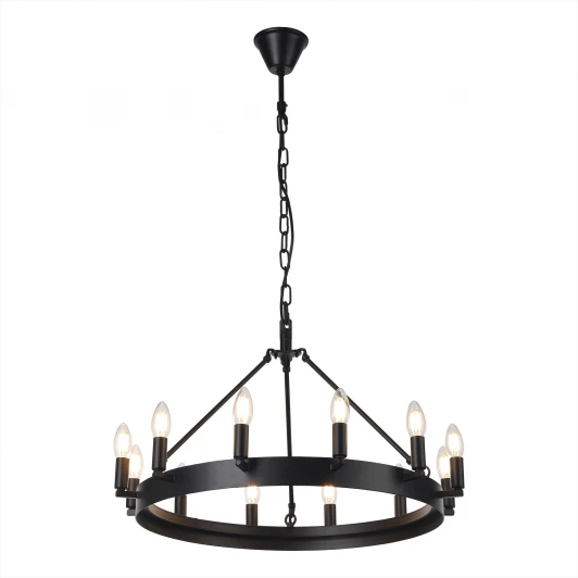 CL470112 Подвесная люстра Citilux Смитсон CL470112 (220V, на цепи, свеча, круглые, под старину, кольцо)