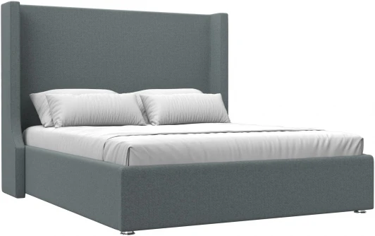 123102 Кровать интерьерная Ларго 160 (Серый/Рогожка) Лига Диванов арт.123102