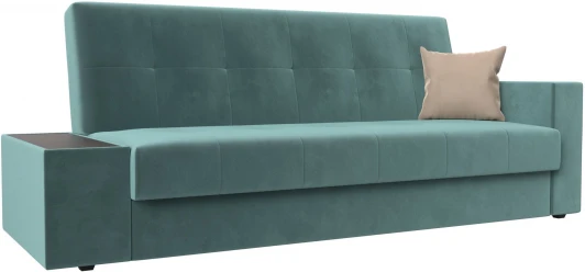 118476L Диван-книжка Лига-020 стол слева (Бирюзовый,Бежевый/Велюр) Лига Диванов арт.118476L