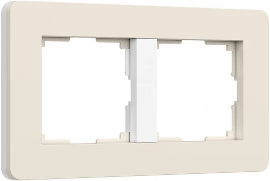 W0023066 Рамка на 2 поста (айвори/белый, soft-touch) Werkel W0023066 (a067254)