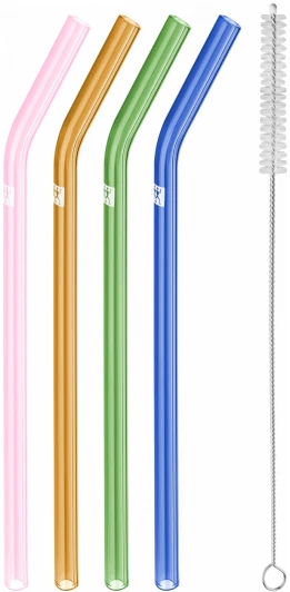 39500-603 Набор стеклянных трубочек, изогнутые, цветные, 4 шт. 39500-603 Zwilling
