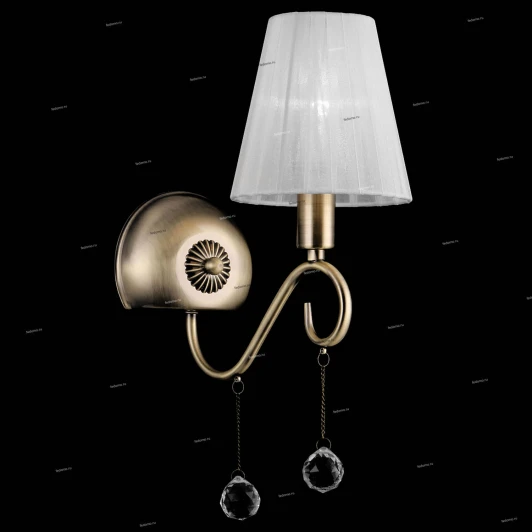 70075-1W ANTIQUE Бра Natali Kovaltseva Monza, 1 плафон, бронза с белым и прозрачным