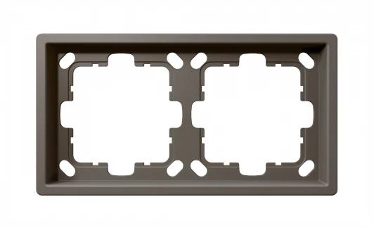 FD1002PTM Рамка на 2 поста (тауп soft touch) Jasmart FD FD1002PTM