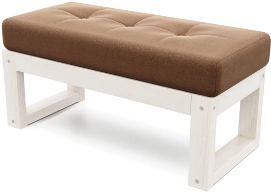 21842 Банкетка Arsko Амбер беленый дуб коричневая рогожка