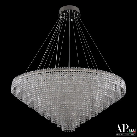 SH13.100.C.Ni.4000 Подвесная люстра хрустальная светодиодная APL LED Sicilia SH13.100.C.Ni.4000