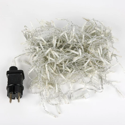 ULD-B10006-248/TTK AMBER-WARMWHITE IP44 Бахрома светодиодная с эффектом мерцания, 10м. соединяемая, 248 светодиодов, теплый белый и янтарный свет Uniel ULD-B10006-248/TTK AMBER-WARMWHITE IP44