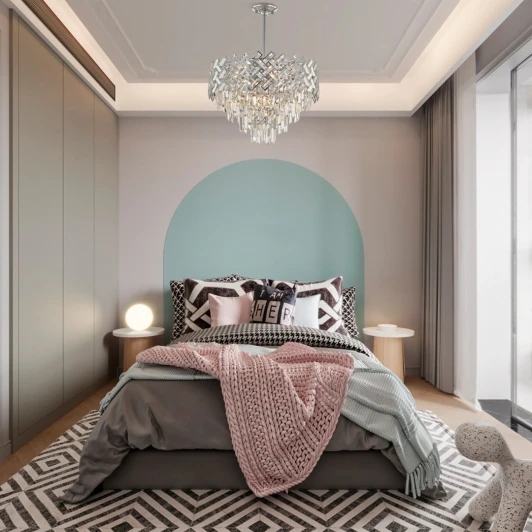 378019/9/300/570 CR Потолочная люстра хрустальная на штанге Arte Milano Sorrento-8019 378019/9/300/570 CR (220V)