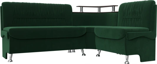 126111 Диван кухонный угловой Сидней правый угол (Зеленый/Велюр) Лига Диванов арт.126111