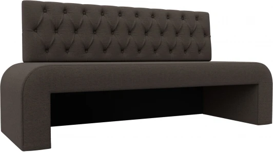 123749 Диван кухонный прямой Кармен Люкс (Коричневый/Рогожка) Лига Диванов арт.123749