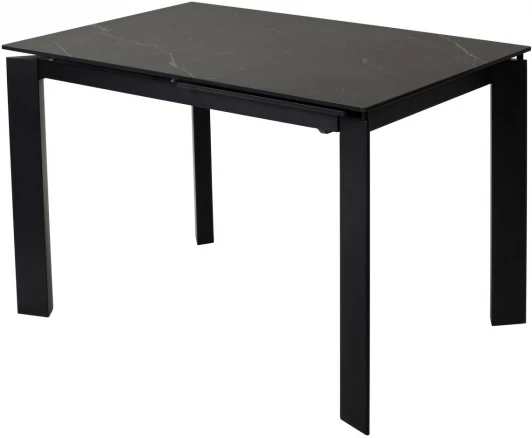 614M03982 Стол CORNER 120 MATT BLACK MARBLE SINTERED STONE/ BLACK