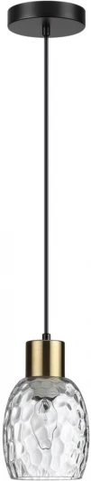 6562/1A Подвесной светильник Lumion Ice 6562/1A черный, золотой/прозрачный/металл/стекло E27 1*40W 220V (на проводе, круглые)