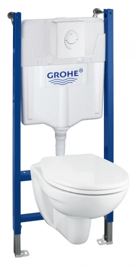 39117000 Комплект Grohe Rapid SL 39 117 000 подвесной унитаз + инсталляция + кнопка (уценка: выставочный экземпляр)