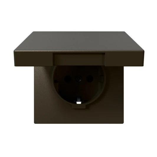FD5505BR Розетка с защитной крышкой и шторками (бронза) Jasmart FD FD5505BR