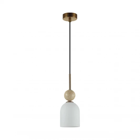 6625/1B Подвесной светильник Odeon Light Lolla 6625/1B бронзовый/белый/камень/металл IP20 E14 40W 220V