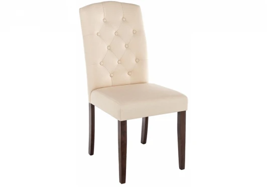 11023 Обеденный стул Woodville Menson dark walnut / fabric cream 11023