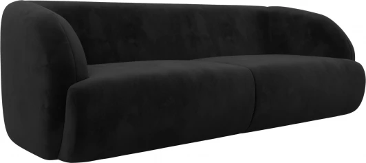 122204 Диван прямой Лига-041 (Черный/Велюр) Лига Диванов арт.122204