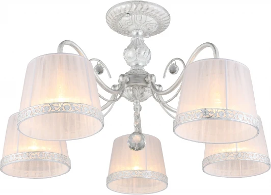 OML-54117-05 Потолочная люстра на штанге Campovaglio OML-54117-05 (220V, хрусталь, подвески)