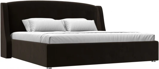 120792 Кровать интерьерная Лотос 200 (Коричневый/Микровельвет) Лига Диванов арт.120792