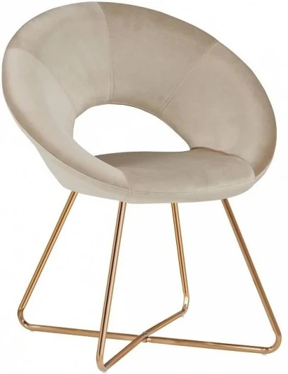 HSBI_DC2124_beige_2 Набор из 2 стульев Refuge Hesby (Золотой/Металл,Велюр) арт.HSBI_DC2124_beige_2