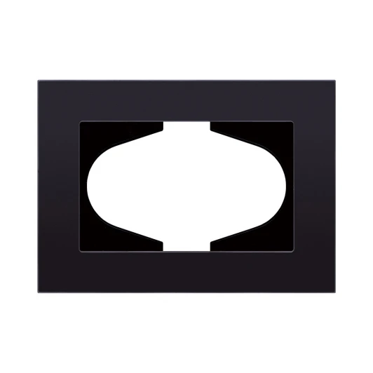 RM120BK Рамка для двойной розетки стекло черный Kollinger Reflex MG RM120BK